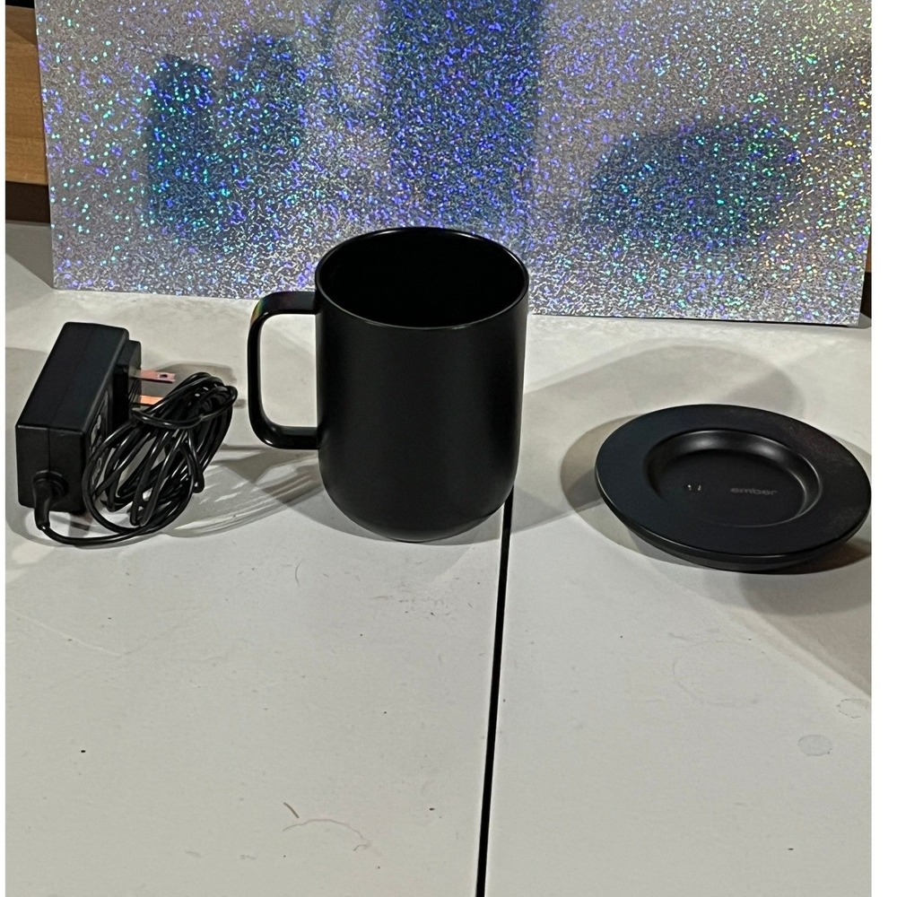 Ember Temperature Control Smart Mug 10oz Black with Charging Coaster and Cord